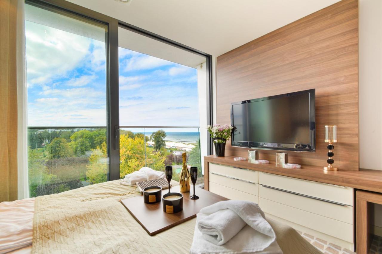 Marine Hotel Apartament Prywatny Studio Widok Na Morze Basen Sauna Jacuzzi 5 Pietro Kolberg Exterior foto